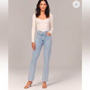Abercrombie & Fitch ultra high rise 90’s straight jeans